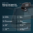 WEBCAM USB IGGUAL HD 720P WC720 BASIC VIEW - resumen de atributos