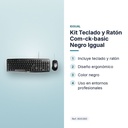 KIT TECLADO Y RATÓN COM-CK-BASIC NEGRO IGGUAL  - características principales