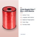 CINTA REGALO ROJA 7 MM X 400 METROS - características principales