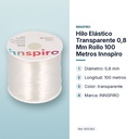 HILO ELÁSTICO TRANSPARENTE 0,8 MM ROLLO 100 METROS INNSPIRO - características principales