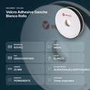 VELCRO ADHESIVO GANCHO BLANCO ROLLO - resumen de atributos