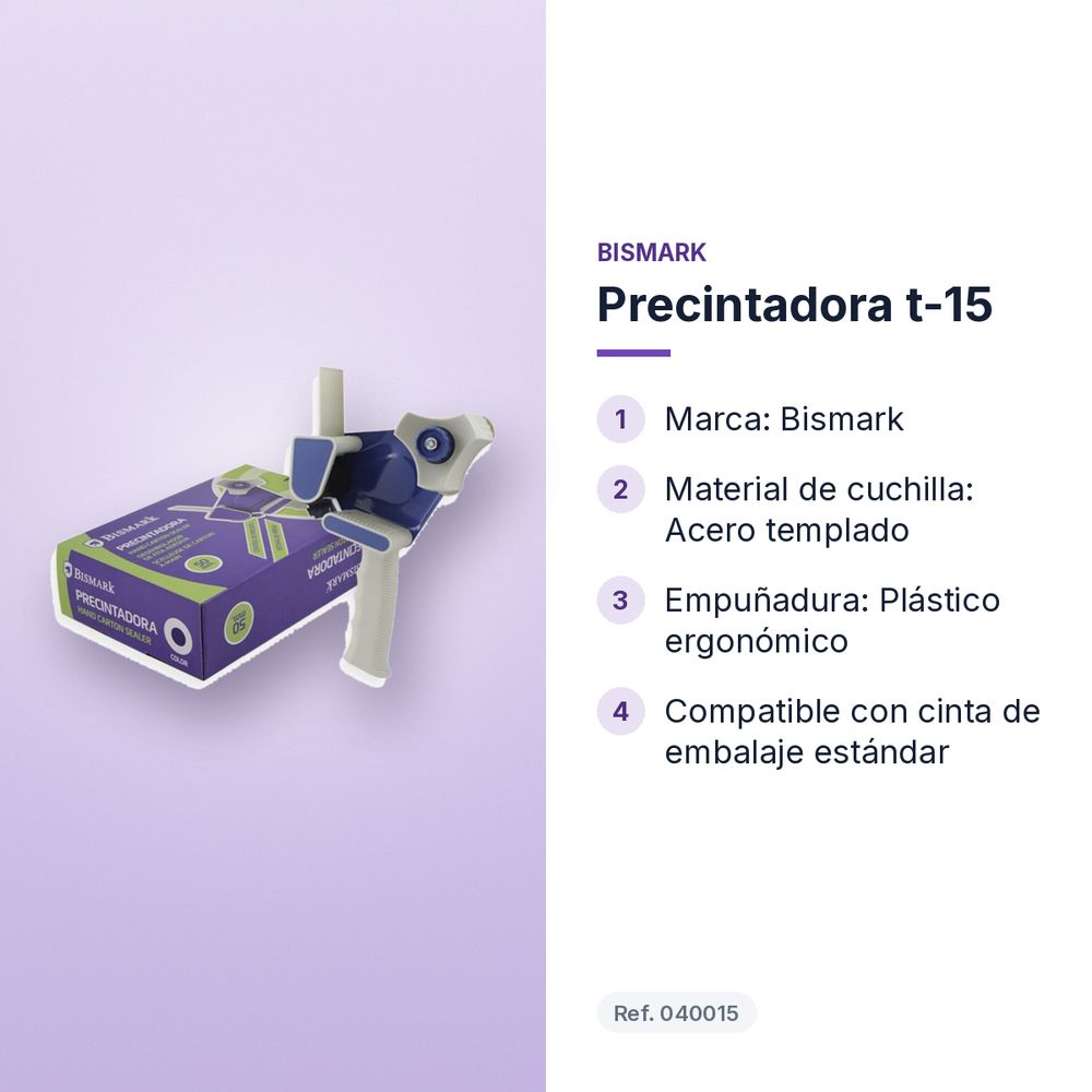 PRECINTADORA T-15 - características principales