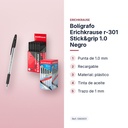 BOLÍGRAFO ERICHKRAUSE R-301 STICK&GRIP 1.0 NEGRO  - características principales