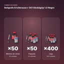 BOLÍGRAFO ERICHKRAUSE R-301 STICK&GRIP 1.0 NEGRO  - formato de venta: paquete de 50, caja de 400, palé de 3200