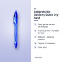 BOLÍGRAFO BIC GELOCITY QUICK DRY AZUL - características principales