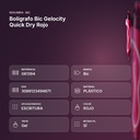 BOLÍGRAFO BIC GELOCITY QUICK DRY ROJO  - resumen de atributos