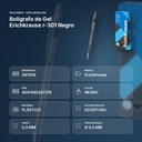 BOLÍGRAFO DE GEL ERICHKRAUSE R-301 NEGRO  - resumen de atributos