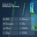 BOLÍGRAFO DE GEL ERICHKRAUSE R-301 VERDE  - resumen de atributos