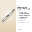 BOLÍGRAFO PILOT ECOBALL B2P NEGRO - características principales