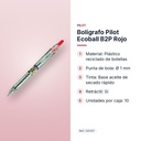 BOLÍGRAFO PILOT ECOBALL B2P ROJO - características principales