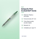 BOLÍGRAFO PILOT ECOBALL B2P VERDE - características principales