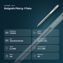 BOLÍGRAFO PILOT G-1 PLATA - resumen de atributos