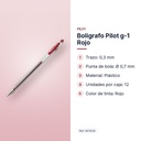 BOLIGRAFO PILOT G-1 ROJO - características principales