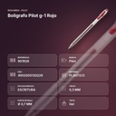 BOLIGRAFO PILOT G-1 ROJO - resumen de atributos