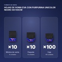 HOJAS DE GOMA EVA CON PURPURINA UNICOLOR NEGRO 40x60CM - formato de venta: paquete de 10, caja de 100