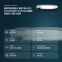 IMPERDIBLE METÁLICO PLATEADO 27,8x6,2MM PACK 100 UDS - resumen de atributos