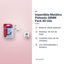 IMPERDIBLE METÁLICO PLATEADO 38MM PACK 40 UDS - características principales