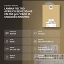 LAMINA FIELTRO ACRÍLICO BEIGE 30x45 CM 160 g/m² PACK 10 UNIDADES INNSPIRO - resumen de atributos