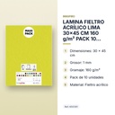 LAMINA FIELTRO ACRÍLICO LIMA 30x45 CM 160 g/m² PACK 10 UNIDADES INNSPIRO - características principales