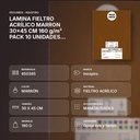 LAMINA FIELTRO ACRÍLICO MARRON 30x45 CM 160 g/m² PACK 10 UNIDADES INNSPIRO - resumen de atributos