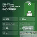 LAMINA FIELTRO ACRÍLICO VERDE FUERTE 30x45 CM 160 g/m² PACK 10 UNIDADES INNSPIRO - resumen de atributos