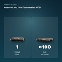 INTENSO LAPIZ USB DATATRAVELER 16GB - formato de venta: caja de 100