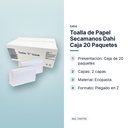 TOALLA DE PAPEL SECAMANOS DAHI CAJA 20 PAQUETES - características principales