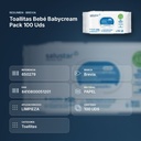 TOALLITAS BEBÉ BABYCREAM PACK 100 UDS - resumen de atributos