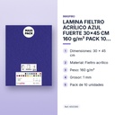 LAMINA FIELTRO ACRÍLICO AZUL FUERTE 30x45 CM 160 g/m² PACK 10 UNIDADES INNSPIRO - características principales