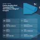 FIELTRO ACRÍLICO AZUL TURQUESA ROLLO 100X200CM 160GR/M² INNSPIRO - resumen de atributos