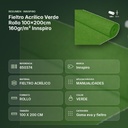 FIELTRO ACRÍLICO VERDE ROLLO 100X200CM 160GR/M² INNSPIRO - resumen de atributos