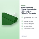 FIELTRO ACRÍLICO VERDE FUERTE ROLLO 100X200CM 160GR/M² INNSPIRO - características principales