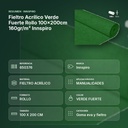 FIELTRO ACRÍLICO VERDE FUERTE ROLLO 100X200CM 160GR/M² INNSPIRO - resumen de atributos