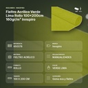 FIELTRO ACRÍLICO VERDE LIMA ROLLO 100X200CM 160GR/M² INNSPIRO - resumen de atributos