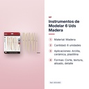 INSTRUMENTOS DE MODELAR 6 UDS MADERA - características principales