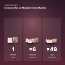 INSTRUMENTOS DE MODELAR 6 UDS MADERA - formato de venta: paquete de 6, caja de 48