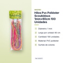 HILOS PVC POLIÉSTER SCOUBIDOUS 1MM×60CM 100 UNIDADES - características principales