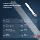 PAJITAS DE PAPEL 20 CM – 50 UNIDADES - resumen de atributos