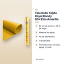 TELA ROLLO TEJIDO ROYAL BONDY 80X25M AMARILLO - características principales
