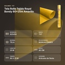 TELA ROLLO TEJIDO ROYAL BONDY 80X25M AMARILLO - resumen de atributos
