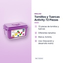 TORNILLOS Y TUERCAS ACTIVITY 72 PIEZAS - características principales
