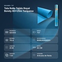 TELA ROLLO TEJIDO ROYAL BONDY 80X25M TURQUESA - resumen de atributos