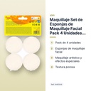 MAQUILLAJE SET DE ESPONJAS DE MAQUILLAJE FACIAL PACK 4 UNIDADES JOVI - características principales