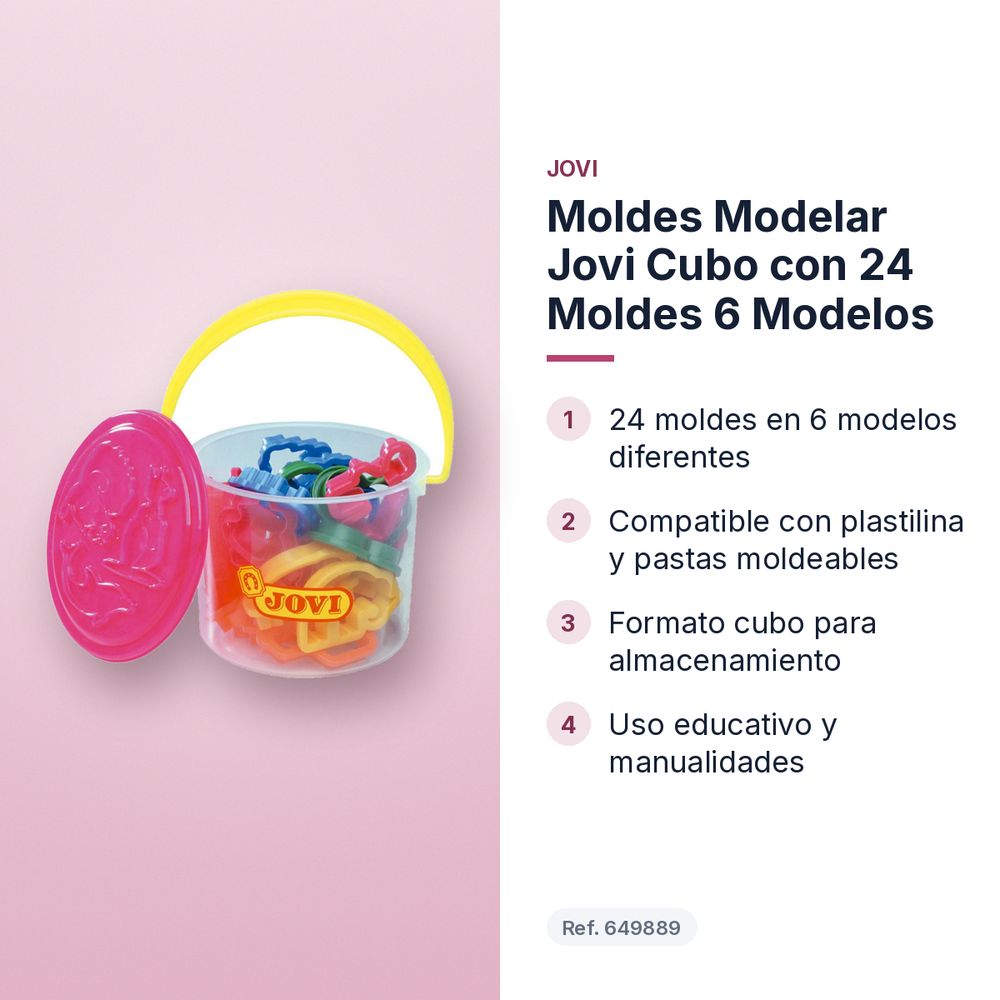 MOLDES MODELAR JOVI CUBO CON 24 MOLDES 6 MODELOS - características principales