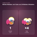 MOLDES MODELAR JOVI CUBO CON 24 MOLDES 6 MODELOS - formato de venta: caja de 4