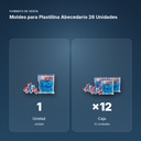 MOLDES PARA PLASTILINA ABECEDARIO 26 UNIDADES - formato de venta: caja de 12