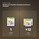 MOLDES PARA PLASTILINA ANIMALES DE GRANJA 6 UNIDADES - formato de venta: caja de 12