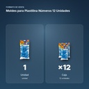 MOLDES PARA PLASTILINA NÚMEROS 12 UNIDADES - formato de venta: caja de 12