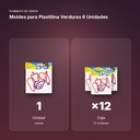 MOLDES PARA PLASTILINA VERDURAS 6 UNIDADES - formato de venta: caja de 12