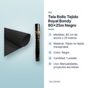 TELA ROLLO TEJIDO ROYAL BONDY 80X25M NEGRO - características principales